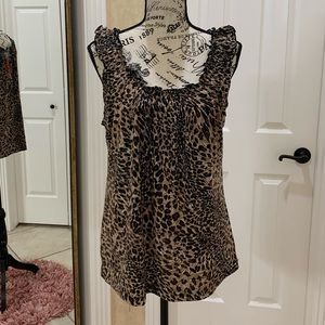 Leopard print tank top camisole Large
